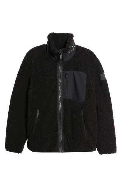 Shop Moose Knuckles Saglek Fleece Jacket In Black