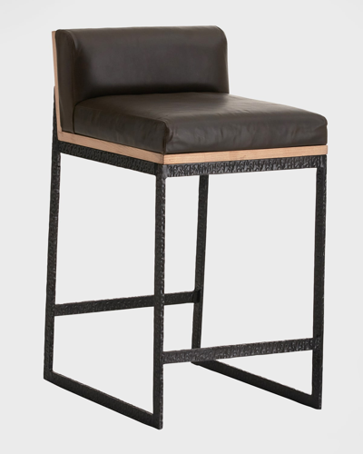 Shop Arteriors Marmont Leather 25" Counter Stool