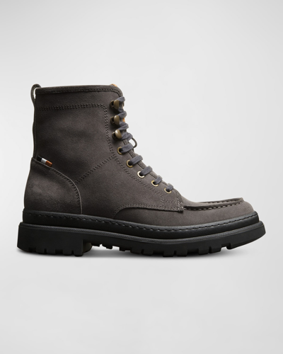 Shop Allen Edmonds Men's Sawyer Leather Combat Boots In Grey