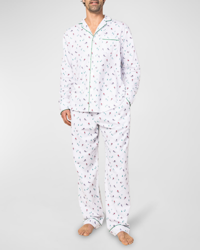 Shop Petite Plume Men's Apres-ski Pajama Set In White