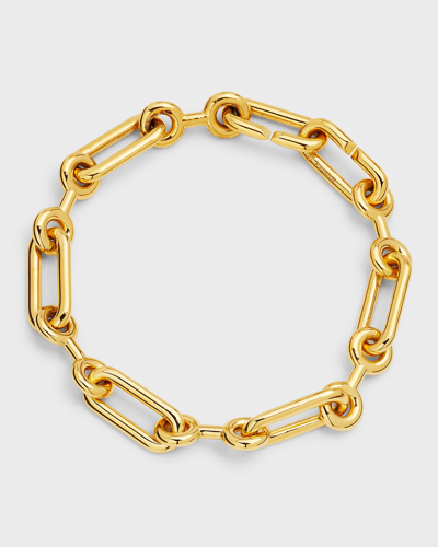 Shop Charlotte Chesnais Petite Binary Chain Bracelet In Gold Vermeil