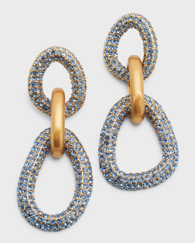 Shop Cult Gaia Reyes Large Rhinestone Earrings In Light Sapphire