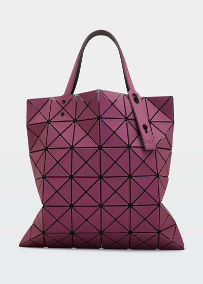 Shop Bao Bao Issey Miyake Lucent Geo North-south Tote Bag In 84-bordeaux