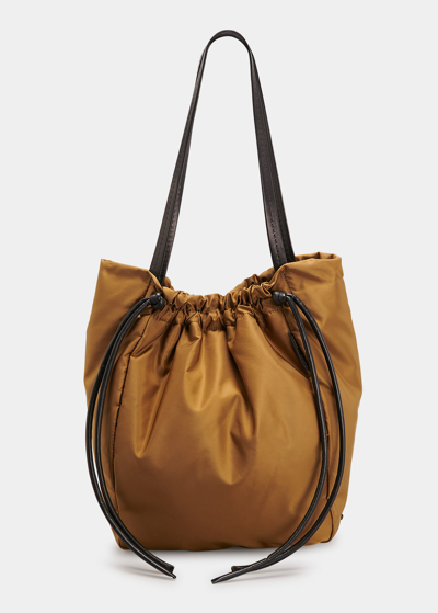 Shop Proenza Schouler Drawstring Nylon Tote Bag In Brown