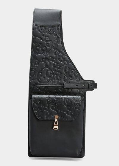 Shop Gabriela Hearst Saddle Leather Shoulder Bag In Black