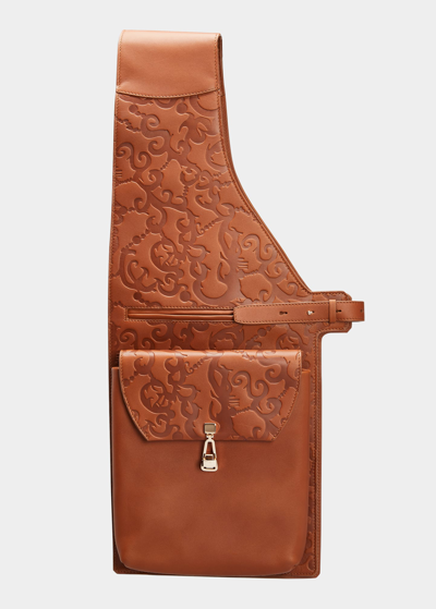 Shop Gabriela Hearst Saddle Leather Shoulder Bag In Cognac
