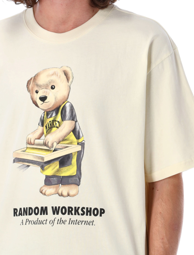 Shop Market Random Workshop Bear T-shirt In Cream