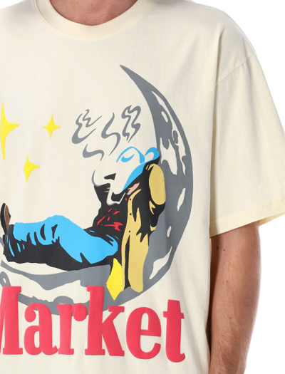 Shop Market Man On Moon T-shirt In Cream