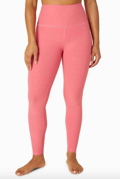 Shop Beyond Yoga High Waisted Midi Legging In Pink Crush Rose In Multi