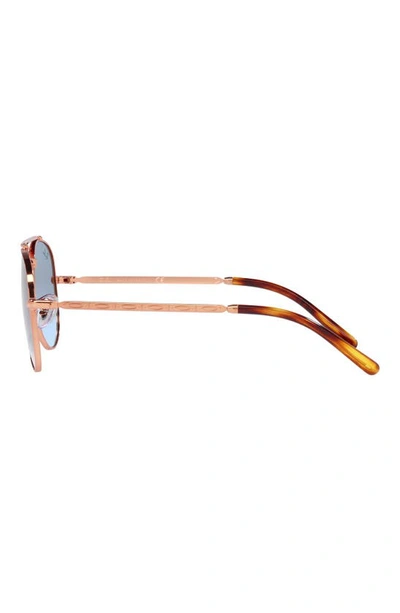 Ray Ban 58mm Gradient Pilot Sunglasses In Rose Gold