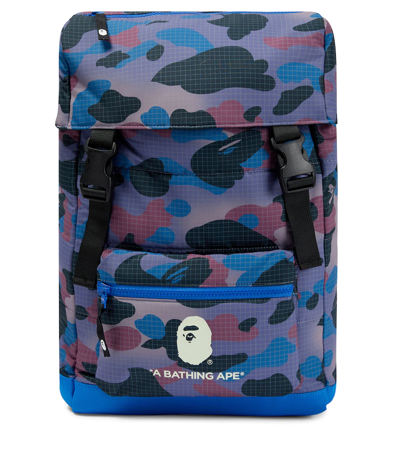 Kids Bape Purple Camo Backpack - Purple