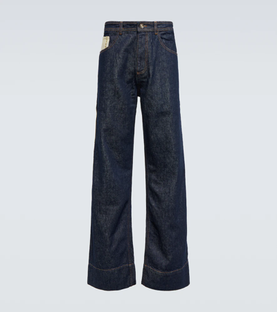 Shop Wales Bonner Wide-leg Jeans In Blue Multi