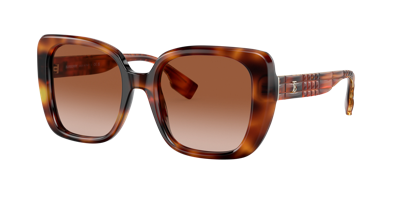 Shop Burberry Woman Sunglass Be4371 Helena In Brown Gradient