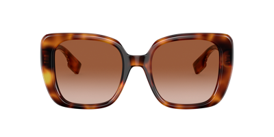 Shop Burberry Woman Sunglass Be4371 Helena In Brown Gradient