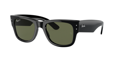 Ray Ban Dia De Muertos Mega Wayfarer Sunglasses Black Frame Green Lenses 51-21 In Grün
