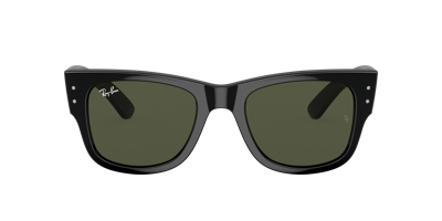 Ray Ban Dia De Muertos Mega Wayfarer Sunglasses Black Frame Green Lenses 51-21 In Green