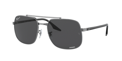 Ray Ban Rb3699 Sonnenbrillen Schwarz Fassung Grau Glas Polarisiert 59-18 In Dunkelgrau