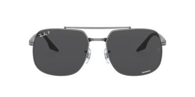 Ray Ban Rb3699 Sonnenbrillen Schwarz Fassung Grau Glas Polarisiert 59-18 In Dunkelgrau