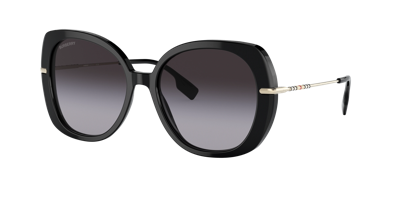 Shop Burberry Woman Sunglasses Be4374 Eugenie In Grey Gradient
