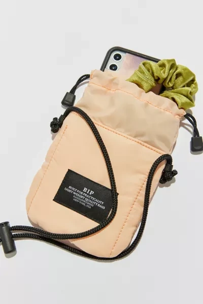 Shop Bagsinprogress Mini Wallet Pouch In Peach
