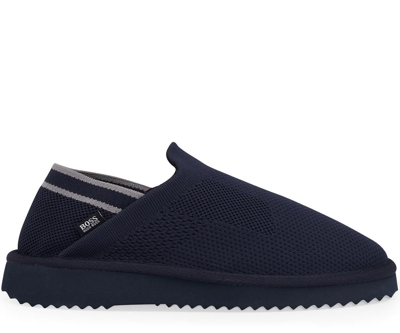 Hugo Boss Homium Logo Slippers In Blue | ModeSens