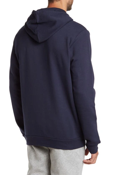 Shop Adidas Originals Feel Cozy Pullover Fleece Hoodie In Legend Ink/white