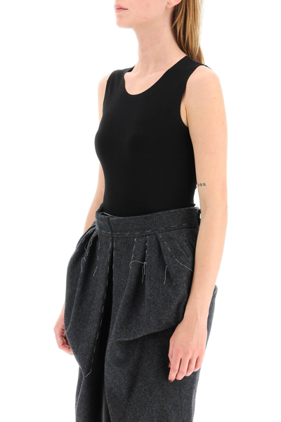 Shop Maison Margiela Second Skin Sleeveless Bodysuit In Black