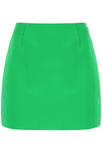 Shop Mvp Wardrobe 'perry' Satin Mini Skirt In Green