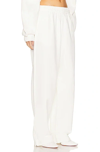 Wardrobe.nyc X Hailey Bieber Neutral Oversize Track Pants In Off White