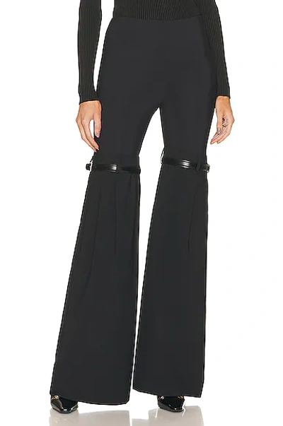 Coperni Hybrid Faux Leather Flared Pants In Black