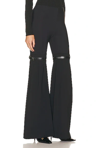 Coperni Hybrid Faux Leather Flared Pants In Black