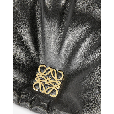 Shop Loewe Women's Black Puffer Goya Padded Leather Shoulder Bag