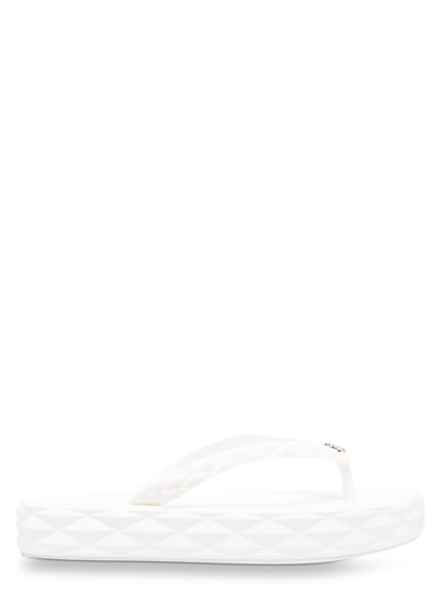 Shop Jimmy Choo Women's Flip-flops -  - In White Leather