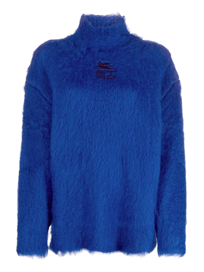 Shop Etro Women's Knitwear & Sweatshirts -  - In Blue Synthetic Fibers