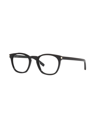 Saint Laurent Rounded Square-frame Glasses In Schwarz