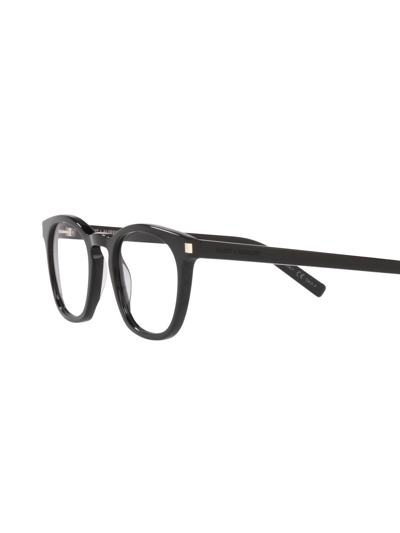Saint Laurent Rounded Square-frame Glasses In Schwarz