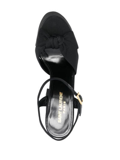 Shop Saint Laurent Bianca 85mm Platform Sandals In Black