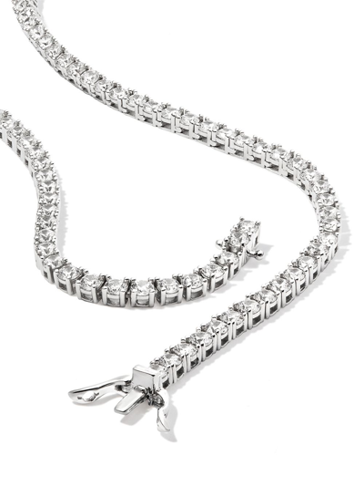 Shop Hatton Labs Sterling Silver Crystal-embellished Necklace In Silber