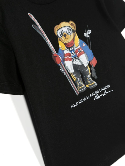 Shop Ralph Lauren Polo Bear Crew Neck T-shirt In Schwarz