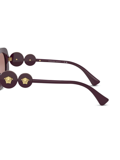 Shop Versace Medusa Head Square-frame Sunglasses In Rot