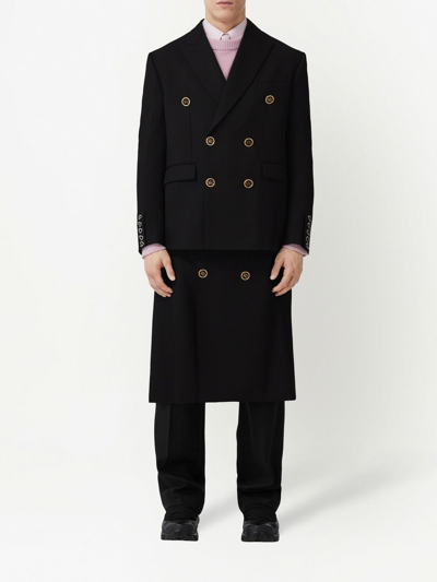 Shop Burberry Double-breasted Tailored Jacket In Black