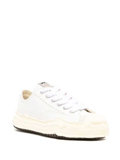 Shop Miharayasuhiro Low-top Canvas Sneakers In White