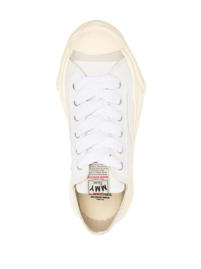 Shop Miharayasuhiro Low-top Canvas Sneakers In White