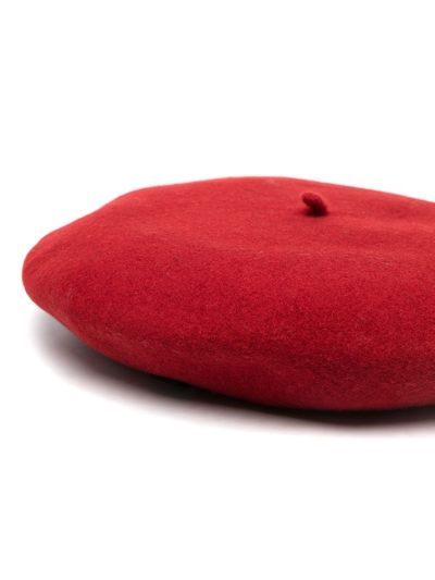 Borsalino Classic Knitted Beret In Red