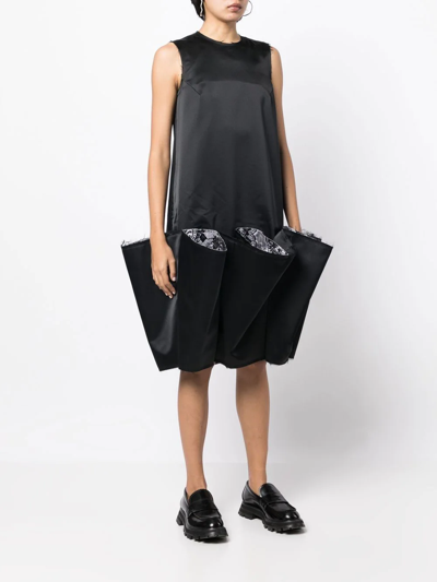 Shop Comme Des Garçons Multi-pocket Midi Dress In Black