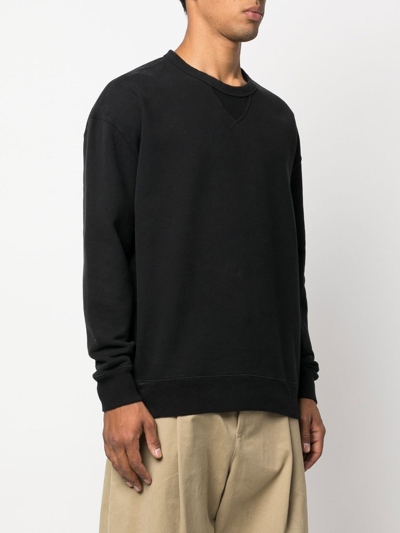 Ten C Logo-patch Crewneck Sweatshirt In Schwarz