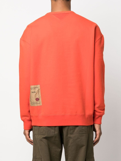 Shop Ten C Logo-patch Crewneck Sweatshirt In Orange