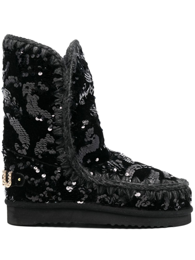 ESKIMO 24 丝绒亮片中筒靴