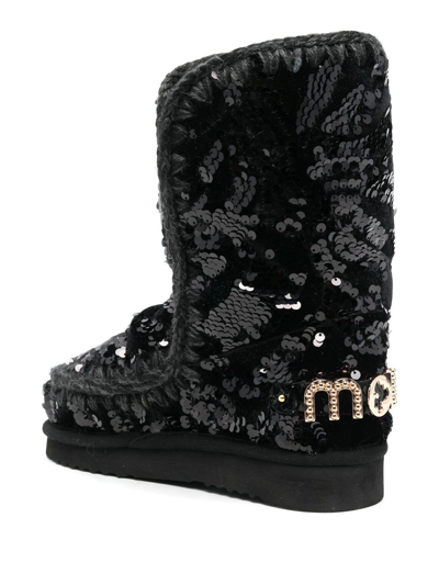 ESKIMO 24 丝绒亮片中筒靴