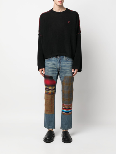 Shop Junya Watanabe X Levi's Patchwork Straight-leg Jeans In Blau